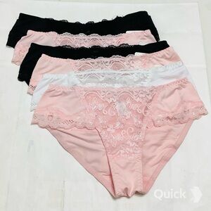 NWT 6 pieces Floral Lace Low-Rise Panties